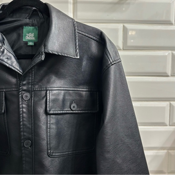 Wild Fable Women’s Small Faux Leather Cropped Jacket - Picture 3 of 6